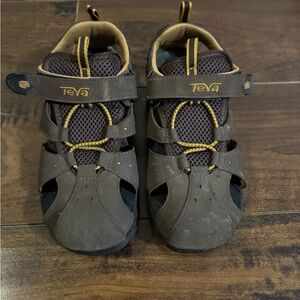 Teva S/N Trail 6226 Brown Yellow Closed Toe Sport Sandals Kids Size 5